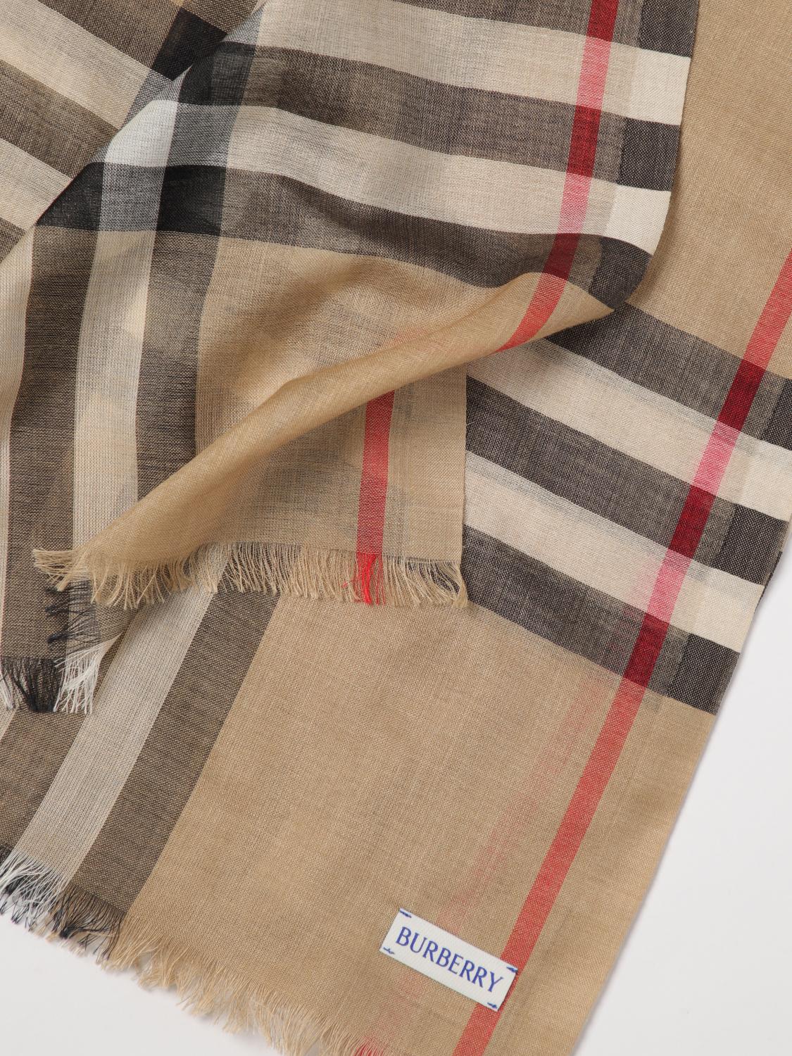 BURBERRY SCARF: Scarf men Burberry, Beige - Img 3