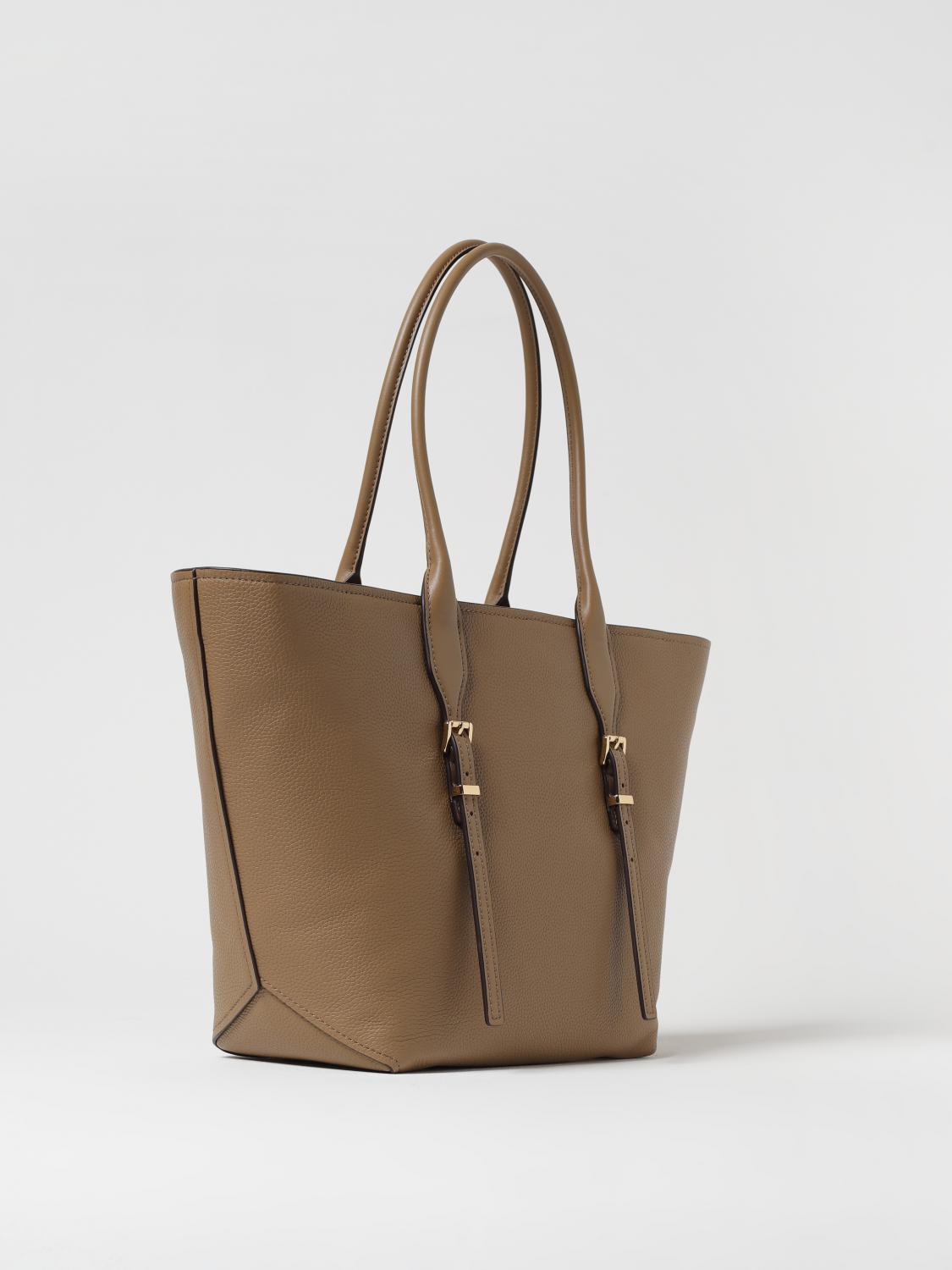 MICHAEL KORS BORSA TOTE: Borsa Moore Tote Michael Kors in pelle a grana, Marrone - Img 2