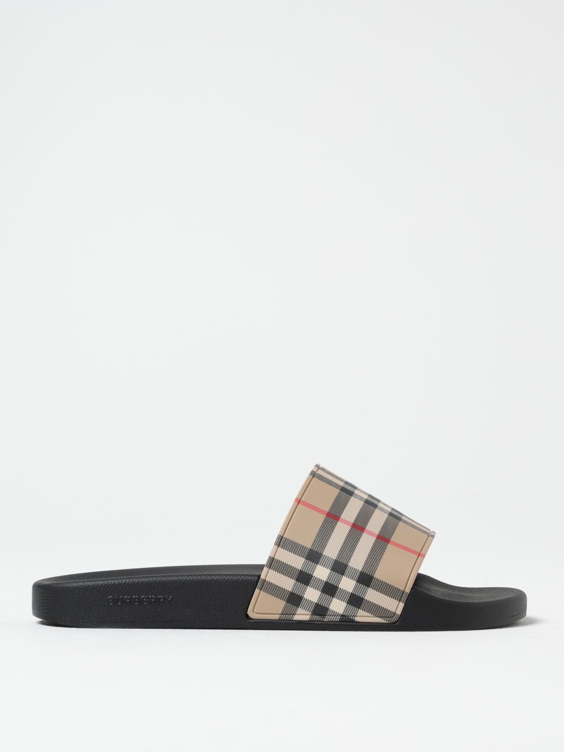 BURBERRY SANDALS: Shoes men Burberry, Beige - Img 1