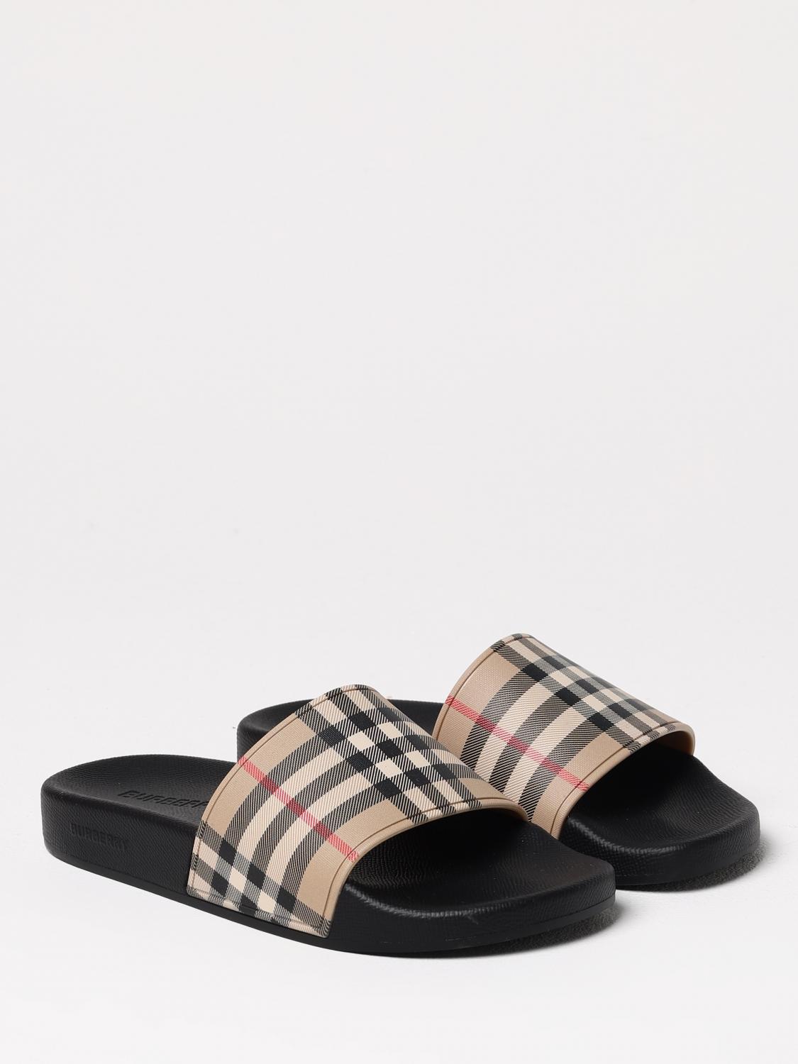 BURBERRY FLAT SANDALS: Shoes woman Burberry, Beige - Img 2