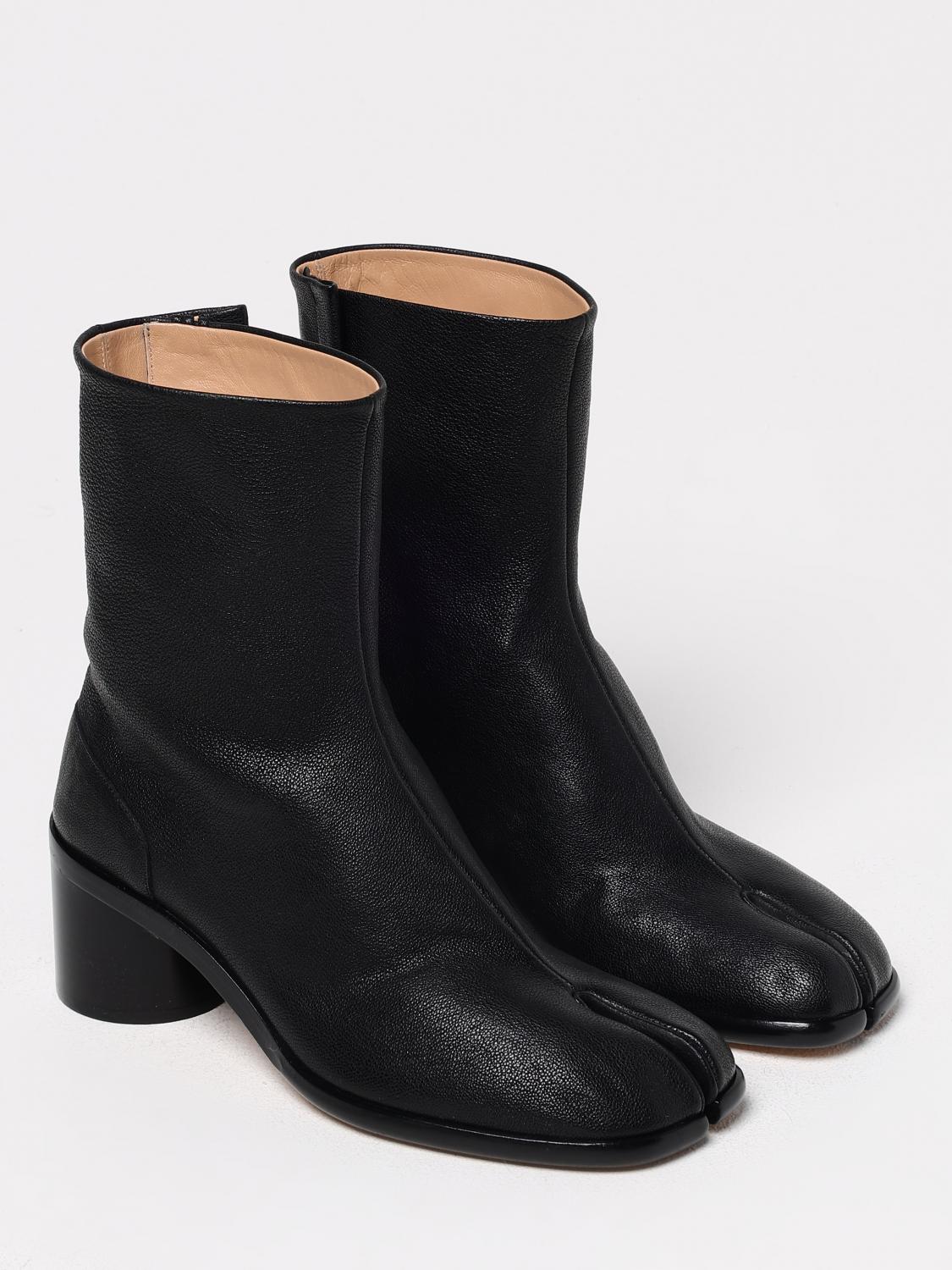 MAISON MARGIELA STIVALETTI: Stivaletto Tabi Maison Margiela in pelle a grana , Nero - Img 2
