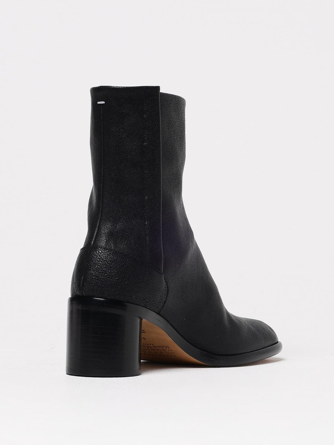 MAISON MARGIELA STIVALETTI: Stivaletto Tabi Maison Margiela in pelle a grana , Nero - Img 3