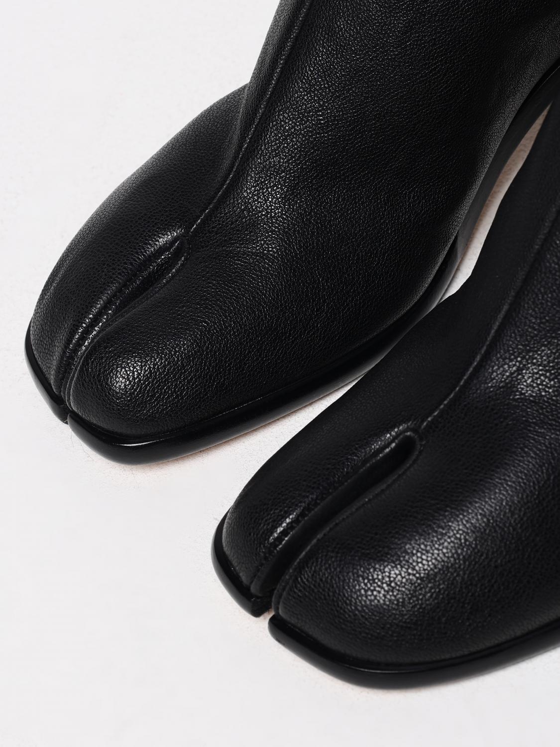 MAISON MARGIELA STIVALETTI: Stivaletto Tabi Maison Margiela in pelle a grana , Nero - Img 4