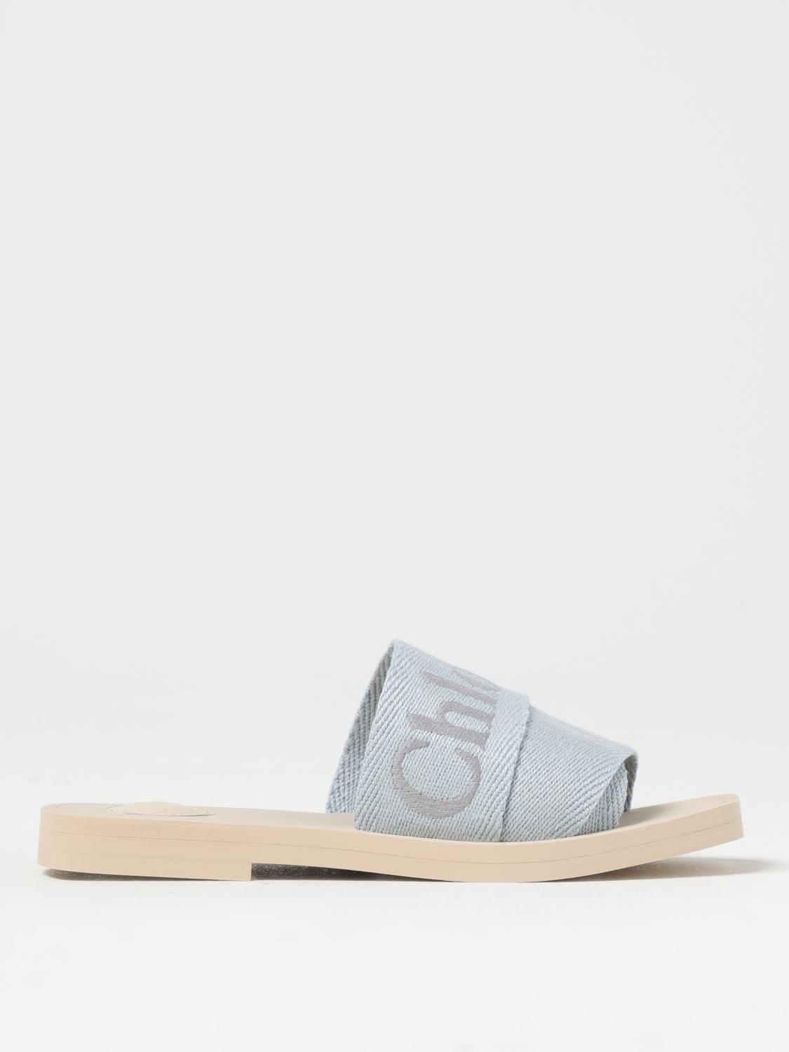 CHLOÉ FLAT SANDALS: Shoes woman ChloÉ, Blue - Img 1