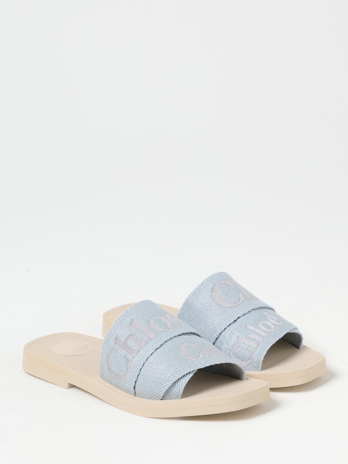 CHLOÉ FLAT SANDALS: Shoes woman ChloÉ, Blue - Img 2