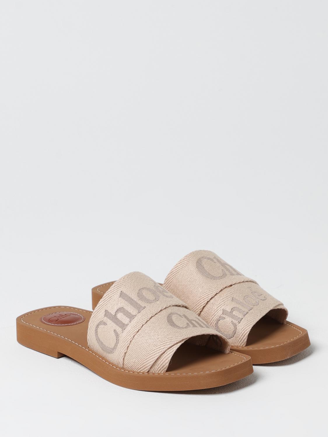 CHLOÉ FLAT SANDALS: Shoes woman ChloÉ, Beige - Img 2