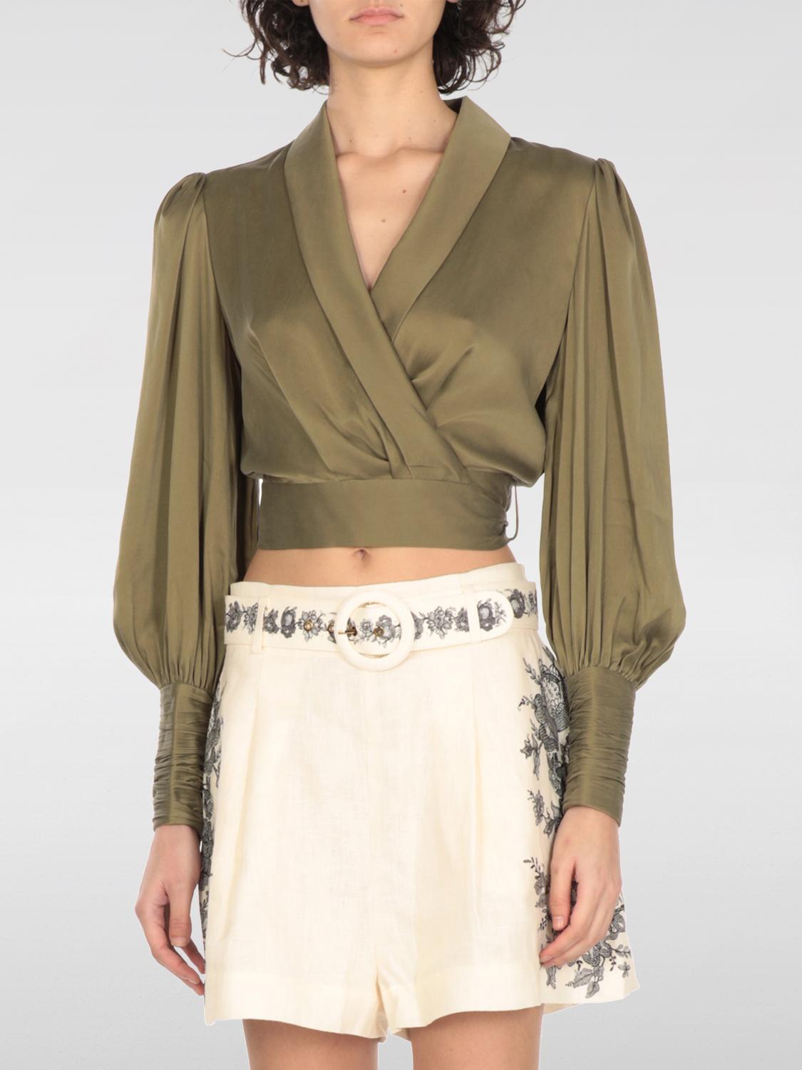ZIMMERMANN TOP: Blusa Zimmermann in seta , Verde - Img 2