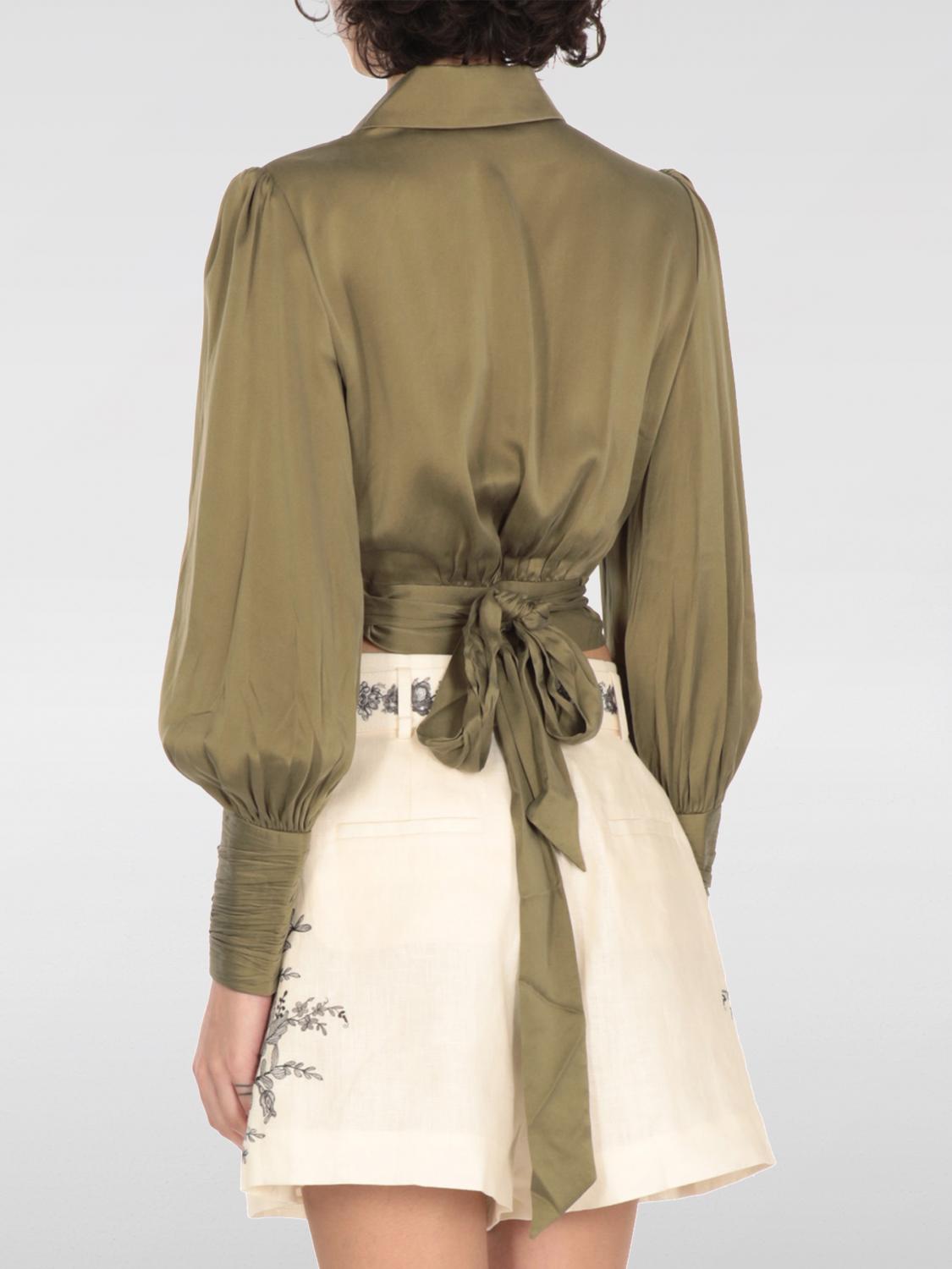 ZIMMERMANN TOP: Blusa Zimmermann in seta , Verde - Img 3