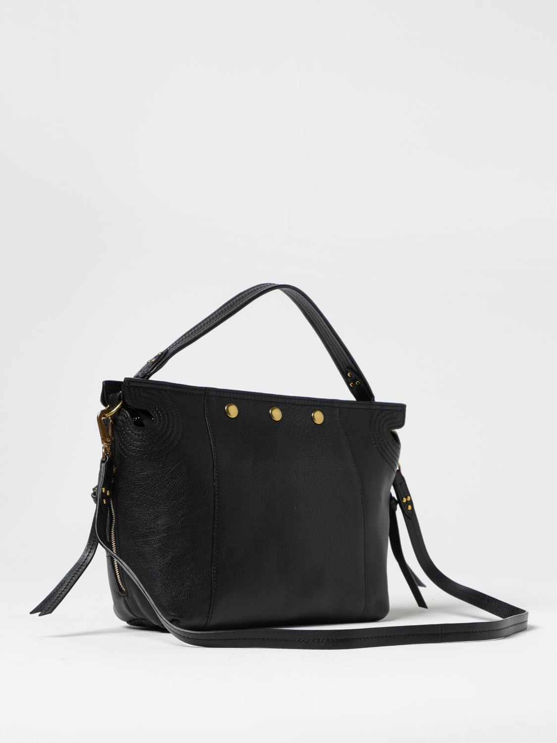 JEROME DREYFUSS BORSA A SPALLA: Borsa Lucky Hobo Jerome Dreyfuss in pelle a grana , Nero 1 - Img 2