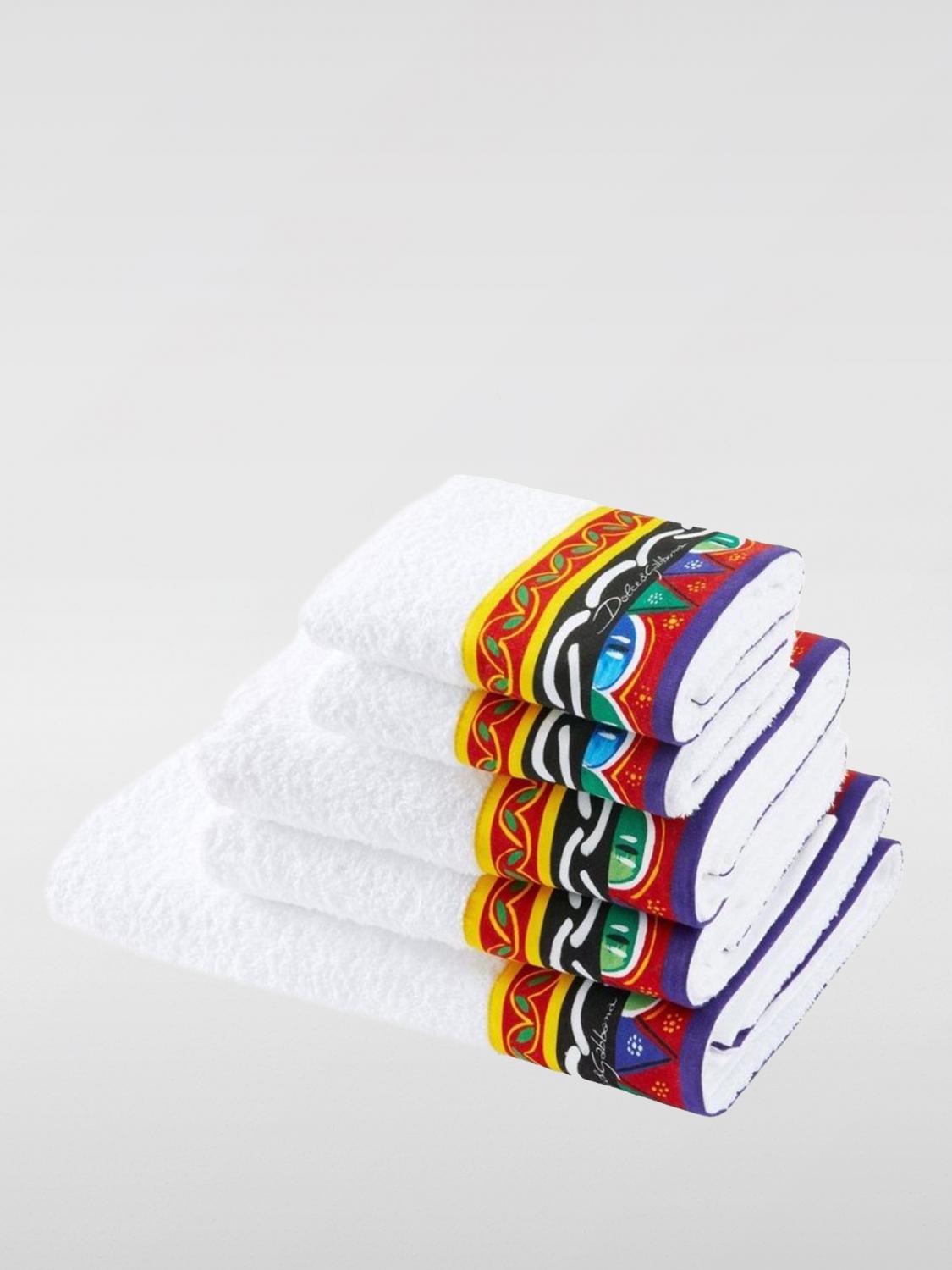 D&G DOLCE & GABBANA BATH AND BEACH TOWELS: Kitchen accessories lifestyle D&g Dolce & Gabbana, 화이트 - Img 1