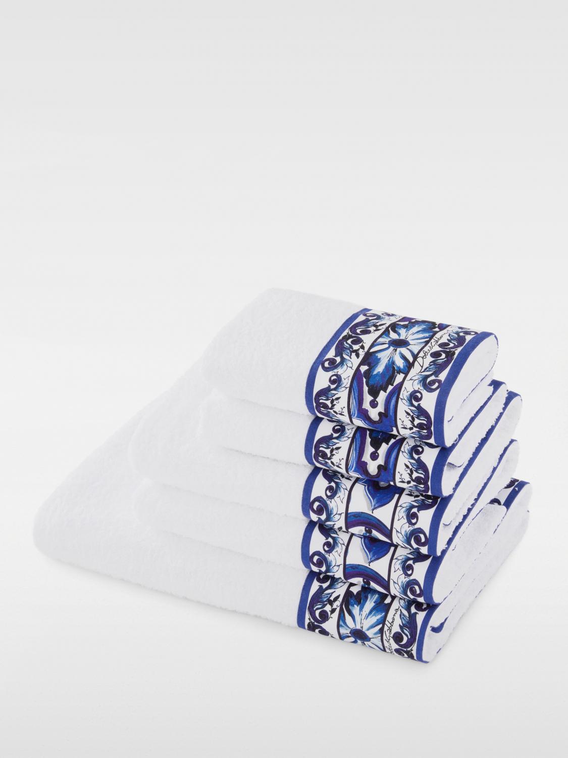 D&G DOLCE & GABBANA BATH AND BEACH TOWELS: Kitchen accessories lifestyle D&g Dolce & Gabbana, White - Img 1