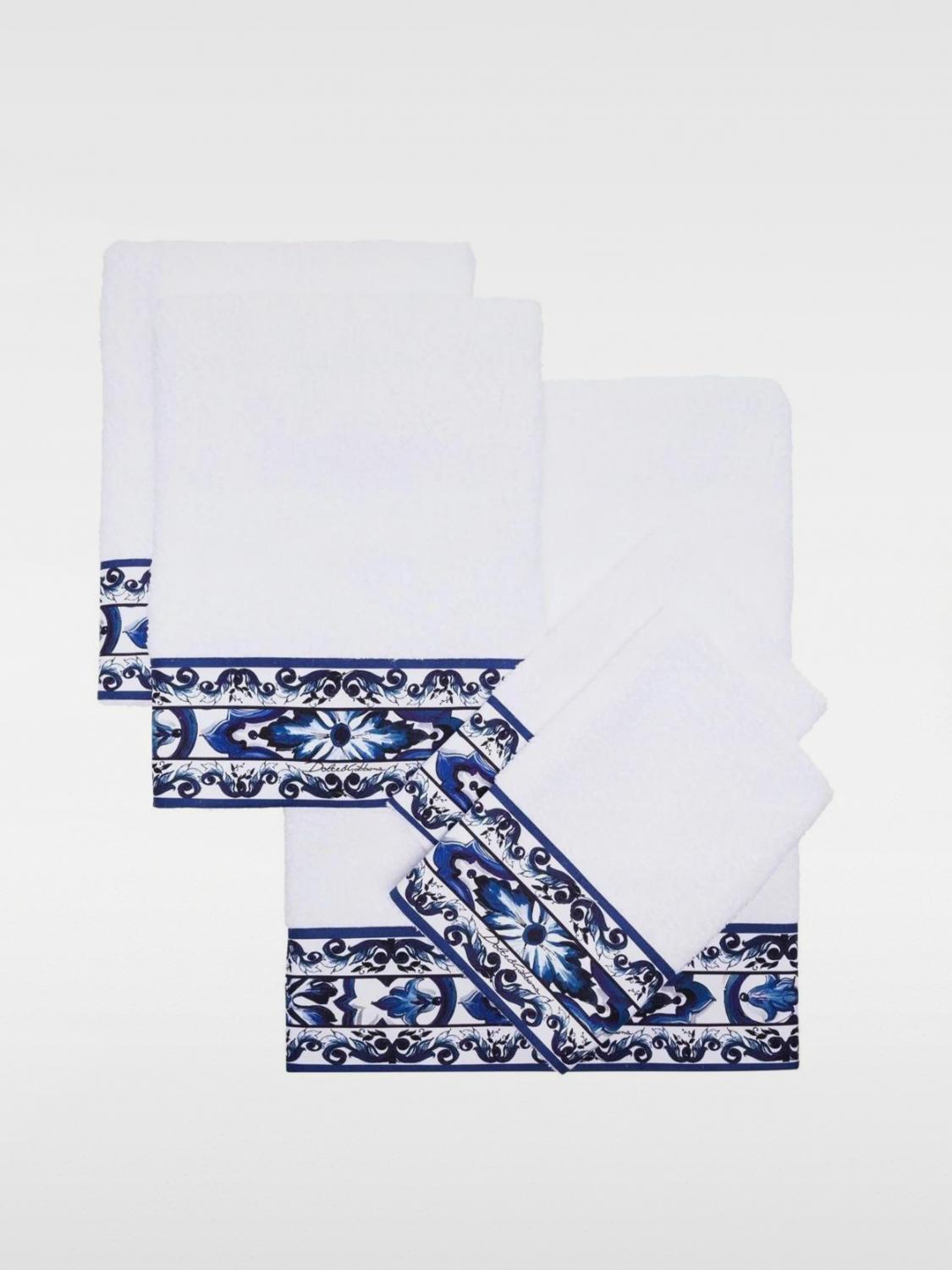 D&G DOLCE & GABBANA BATH AND BEACH TOWELS: Kitchen accessories lifestyle D&g Dolce & Gabbana, White - Img 2