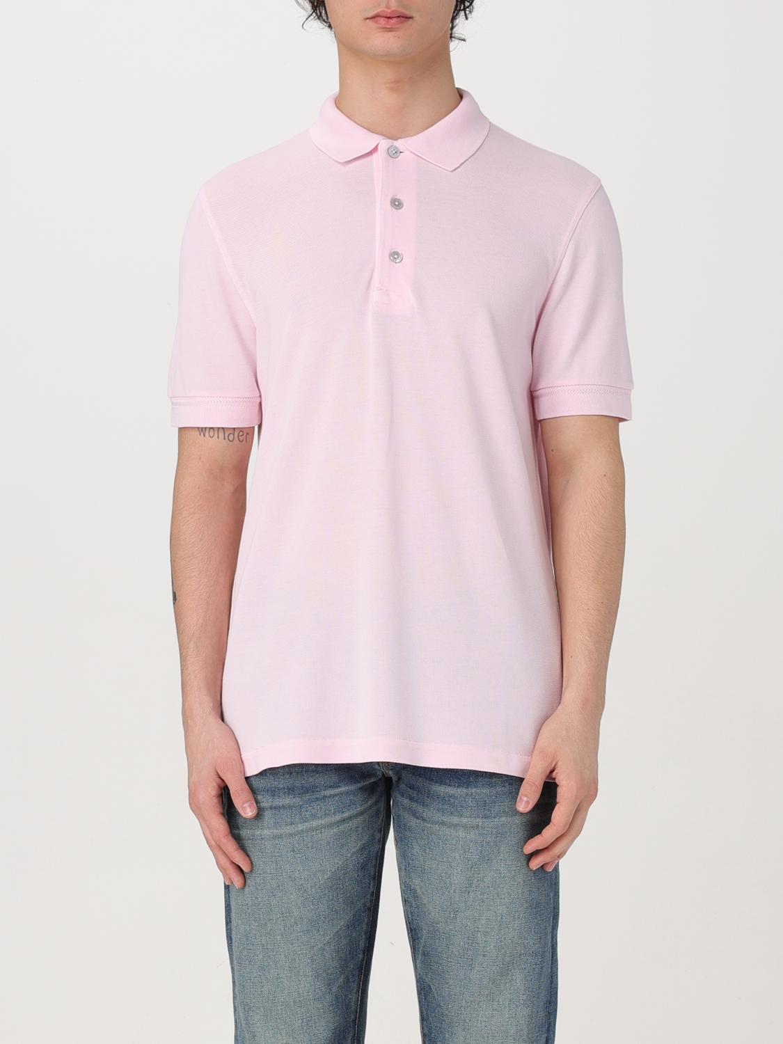 TOM FORD POLO SHIRT: T-shirt men Tom Ford, Baby Pink - Img 1