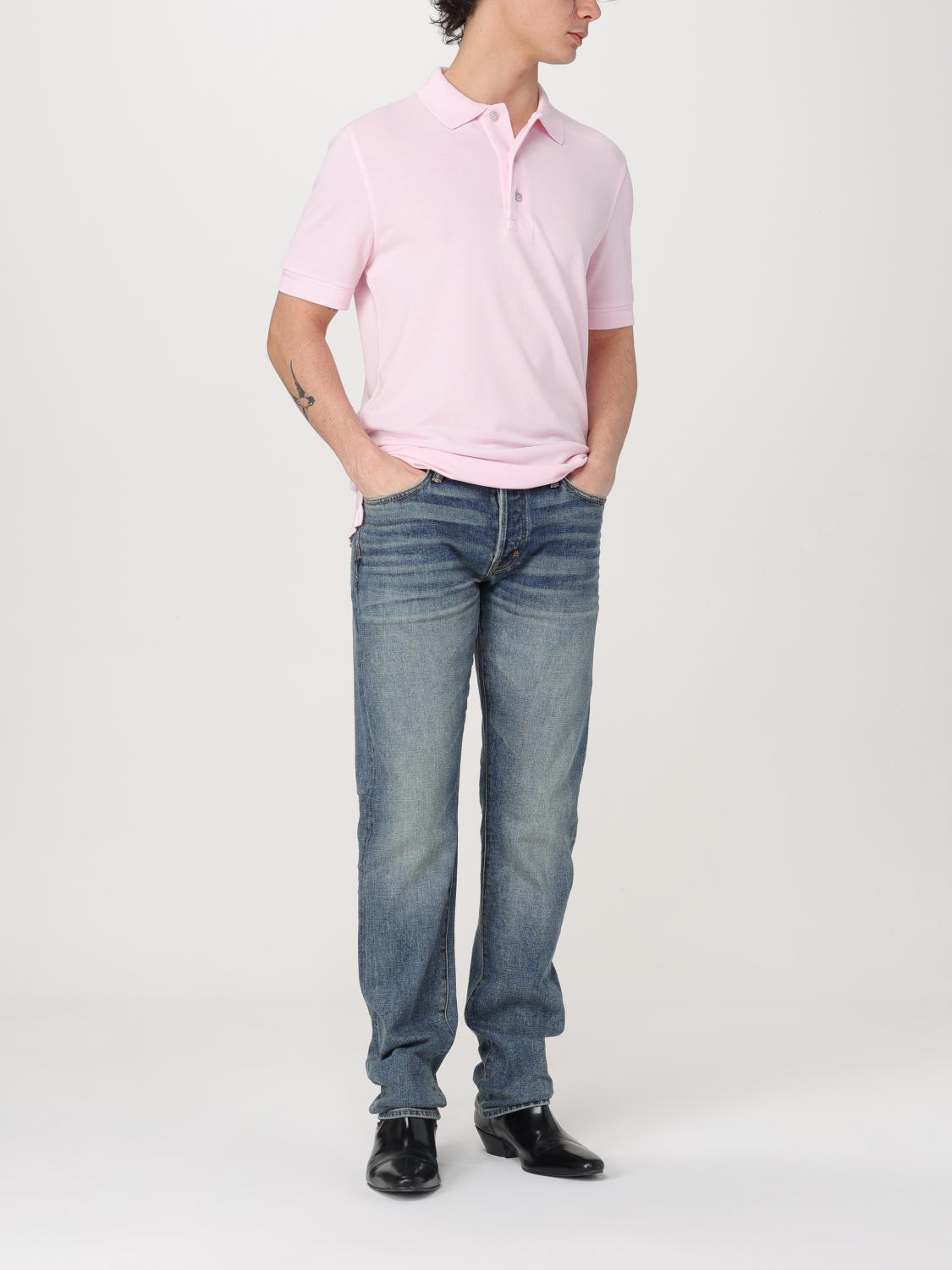 TOM FORD POLO SHIRT: T-shirt men Tom Ford, Baby Pink - Img 2