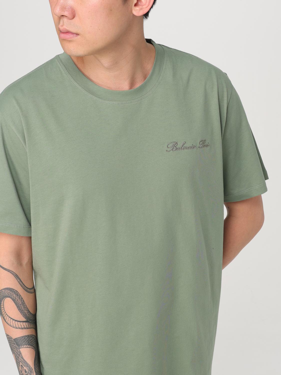 BALMAIN T-SHIRT: T-shirt men Balmain, Green - Img 5