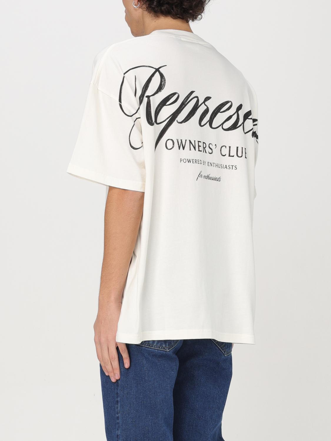 REPRESENT T-SHIRT: T-shirt Represent in cotone con logo , Bianco - Img 2