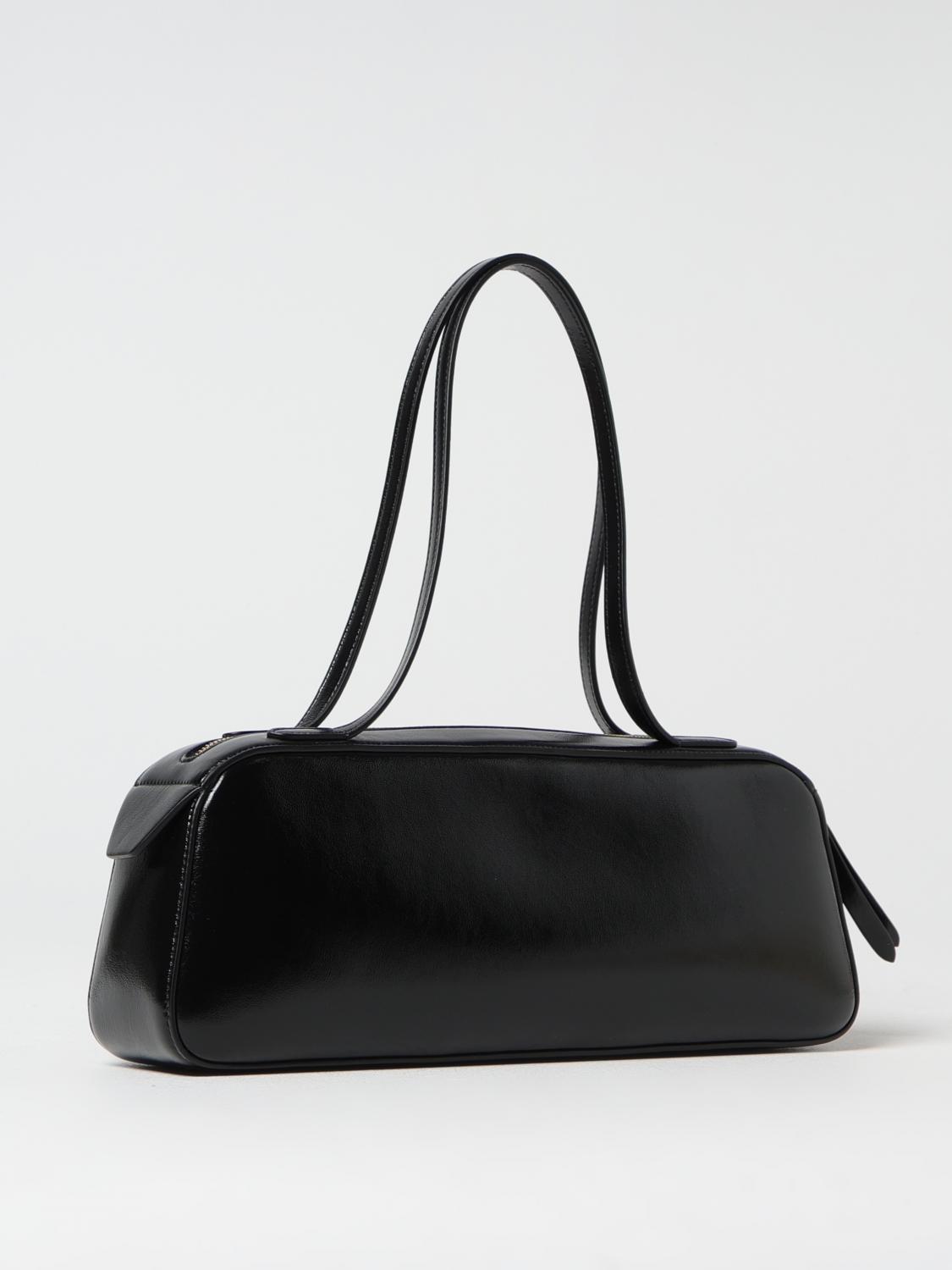 KHAITE BORSA A SPALLA: Borsa Simona Khaite in pelle lucida , Nero - Img 2