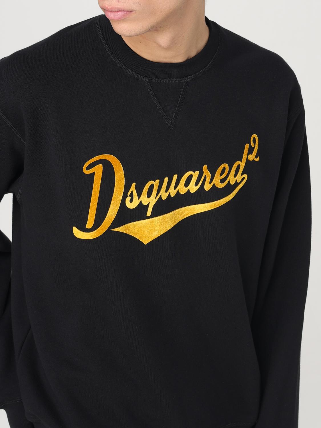 DSQUARED2 FELPA: Felpa Dsquared2 in cotone con logo , Nero - Img 3