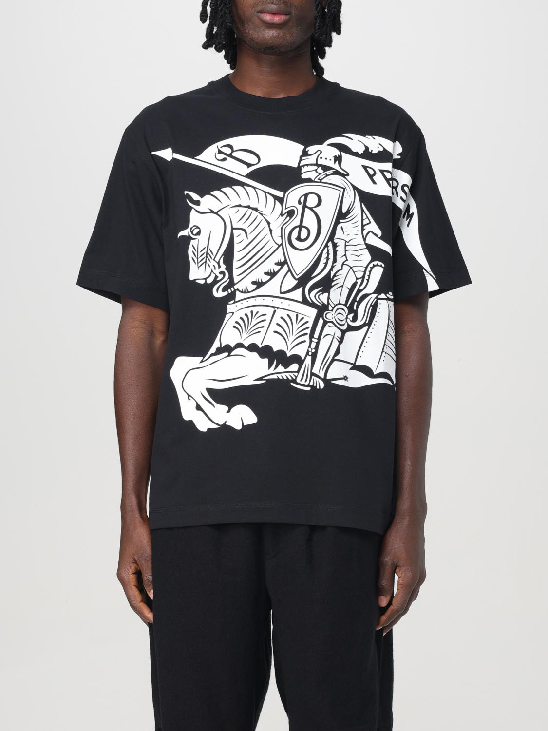 BURBERRY T-SHIRT: T-shirt men Burberry, Black - Img 1