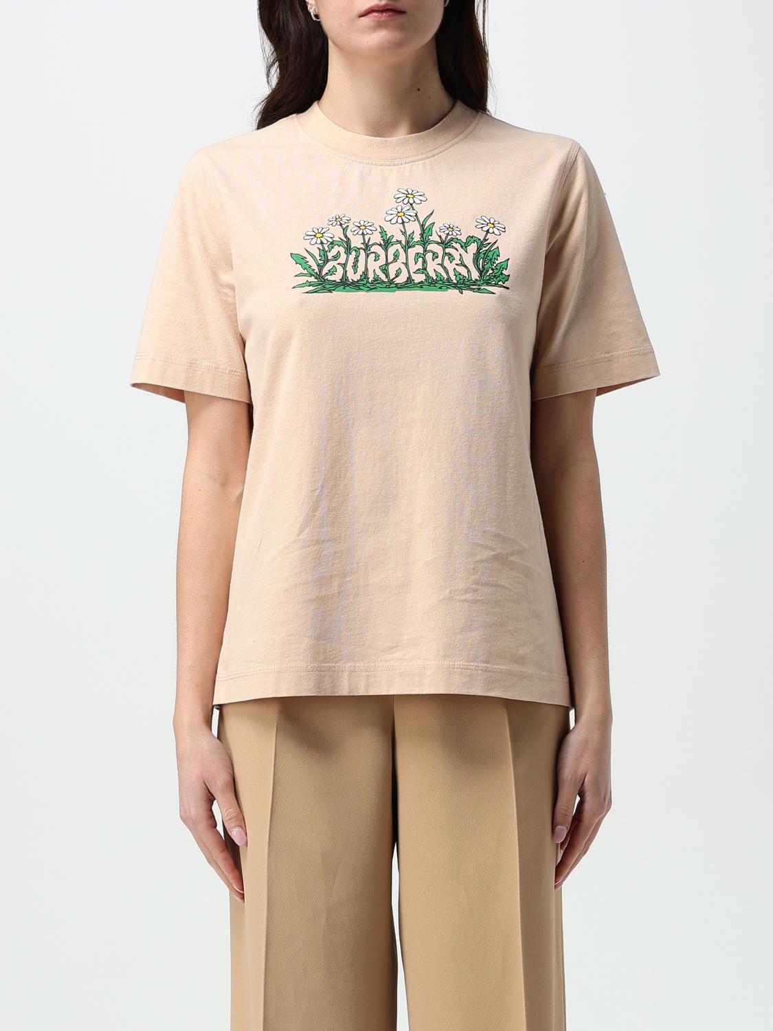 BURBERRY T-SHIRT: T-shirt woman Burberry, Beige - Img 1