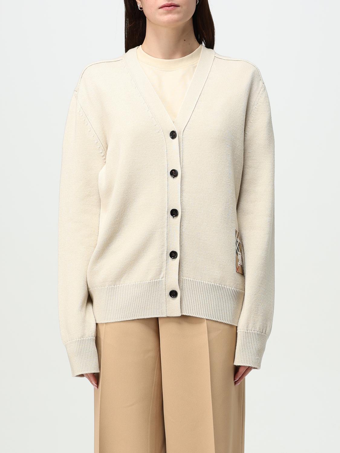 BURBERRY CARDIGAN: Sweater woman Burberry, Brown - Img 1