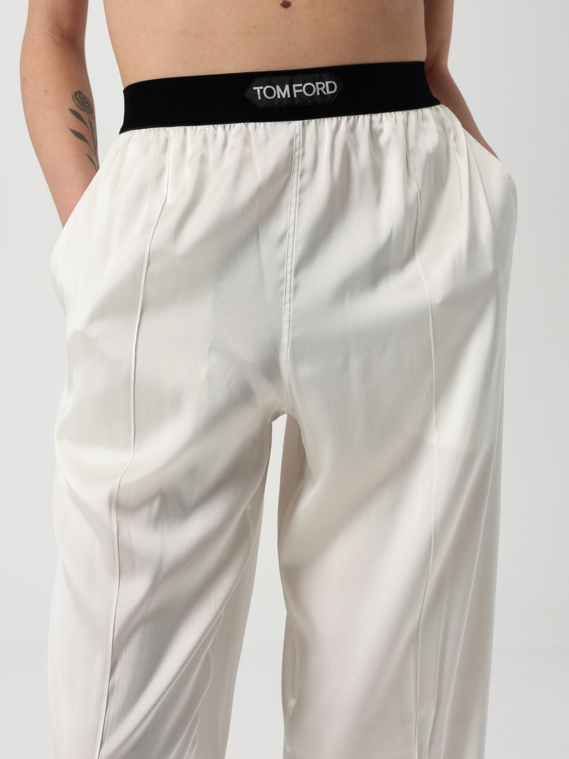 TOM FORD ROPA DE DESCANSO: Pantalón mujer Tom Ford, Blanco - Img 5