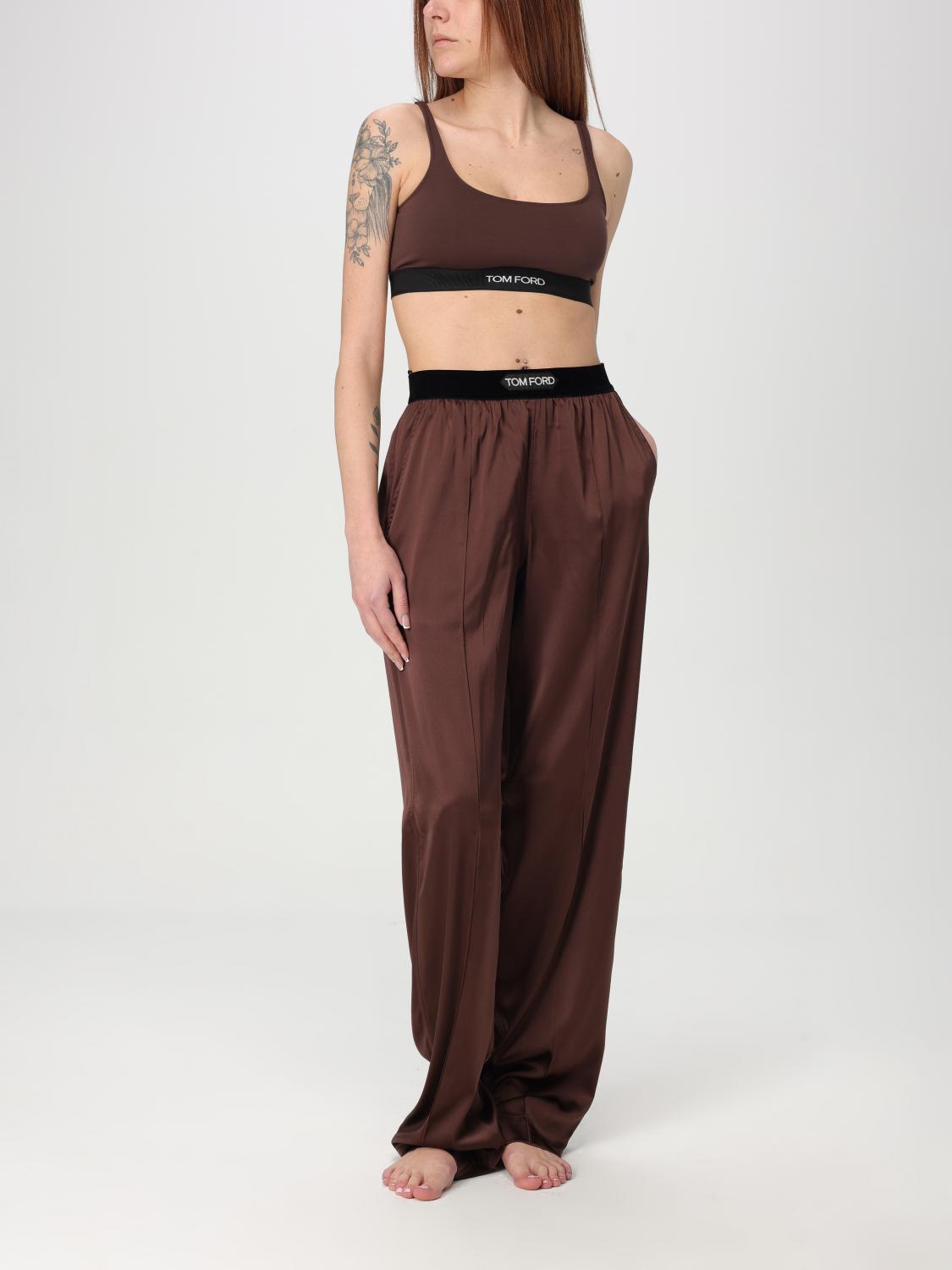 TOM FORD LOUNGEWEAR: Pants woman Tom Ford, Brown - Img 6