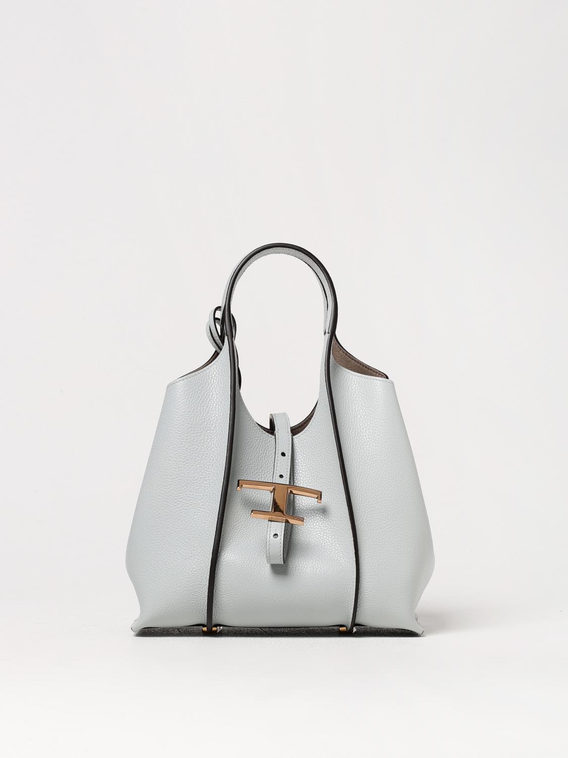 TOD'S BORSA A MANO: Borsa T Timeless Tod's in pelle a grana , Grigio - Img 1