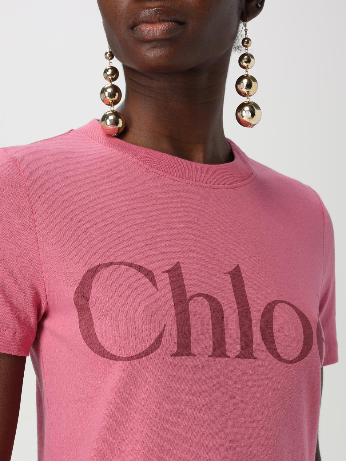 CHLOÉ T-SHIRT: T-shirt damen ChloÉ, Pink - Img 5