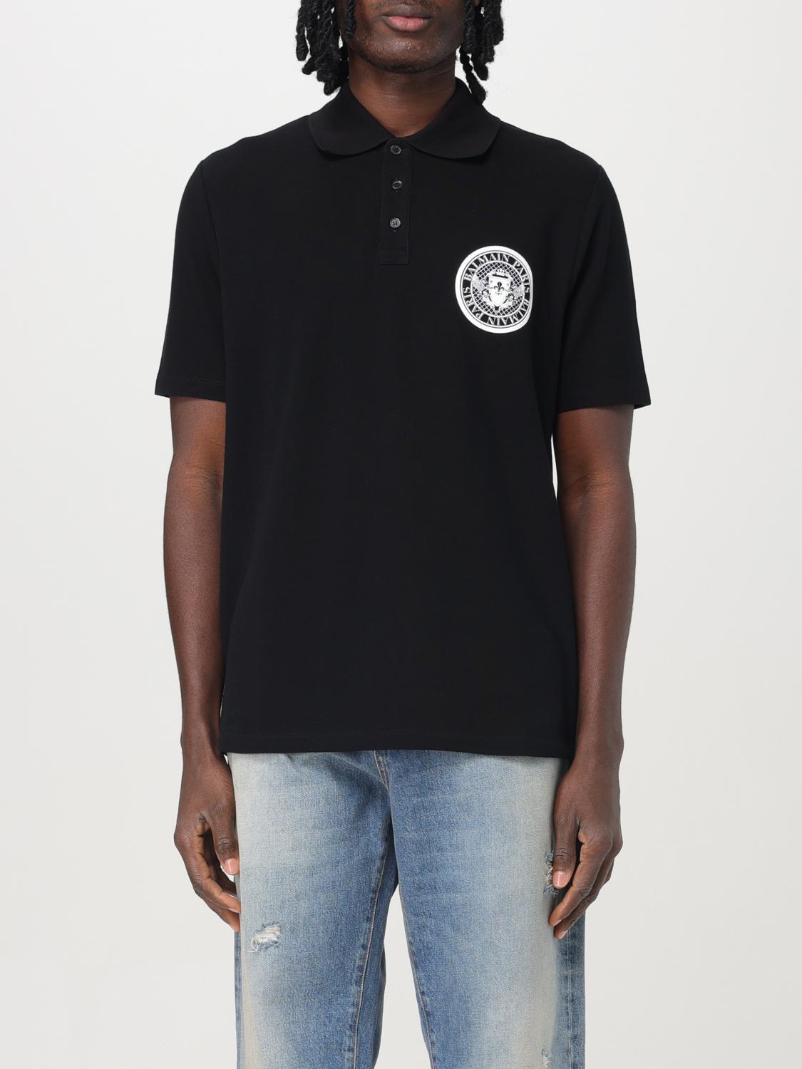 BALMAIN POLO SHIRT: T-shirt men Balmain, Black - Img 1