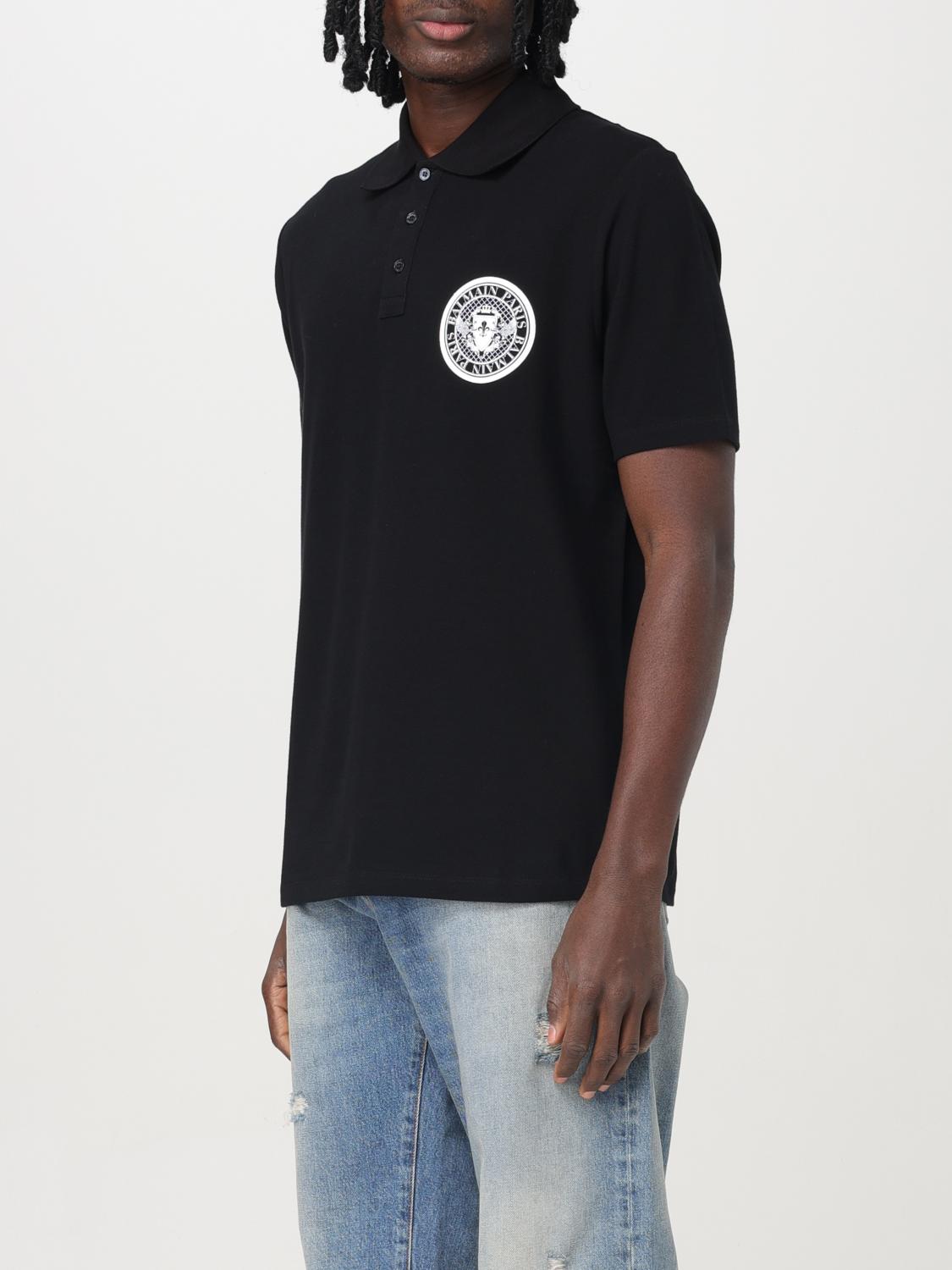 BALMAIN POLO SHIRT: T-shirt men Balmain, Black - Img 4