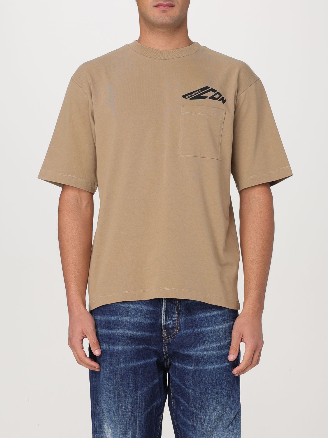 DSQUARED2 T-SHIRT: T-shirt herren Dsquared2, Beige - Img 1