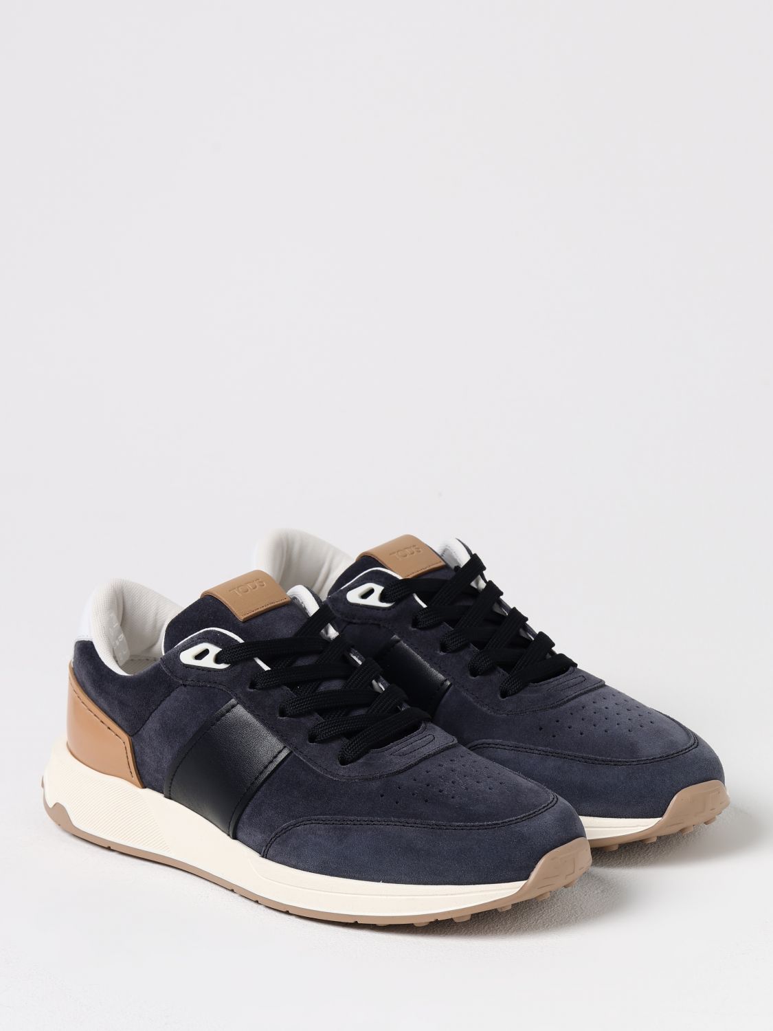 TOD'S SNEAKERS: Sneakers Tod's in camoscio , Blue - Img 2