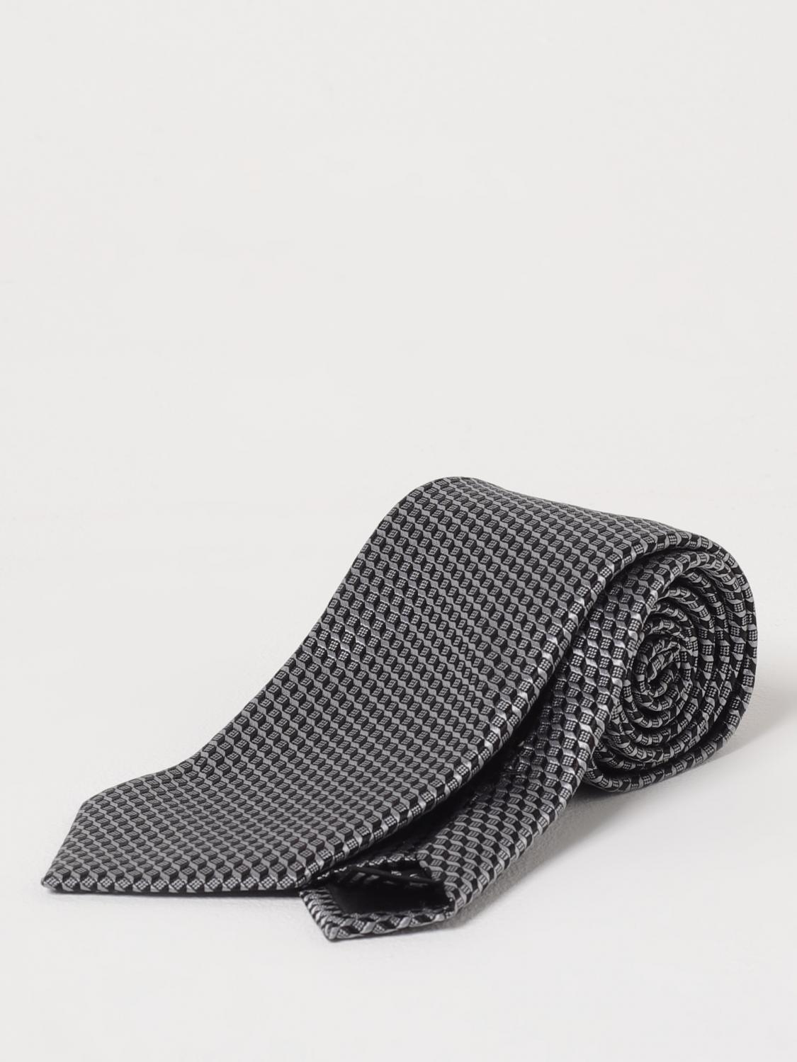 TOM FORD CRAVATTA: Cravatta Tom Ford in seta jacquard , Grigio - Img 1