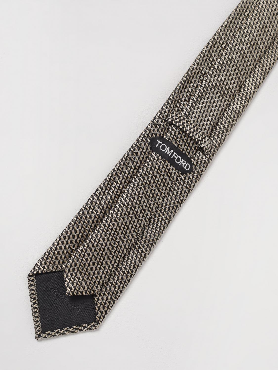 TOM FORD CRAVATTA: Cravatta Tom Ford in seta jacquard , Oro - Img 2