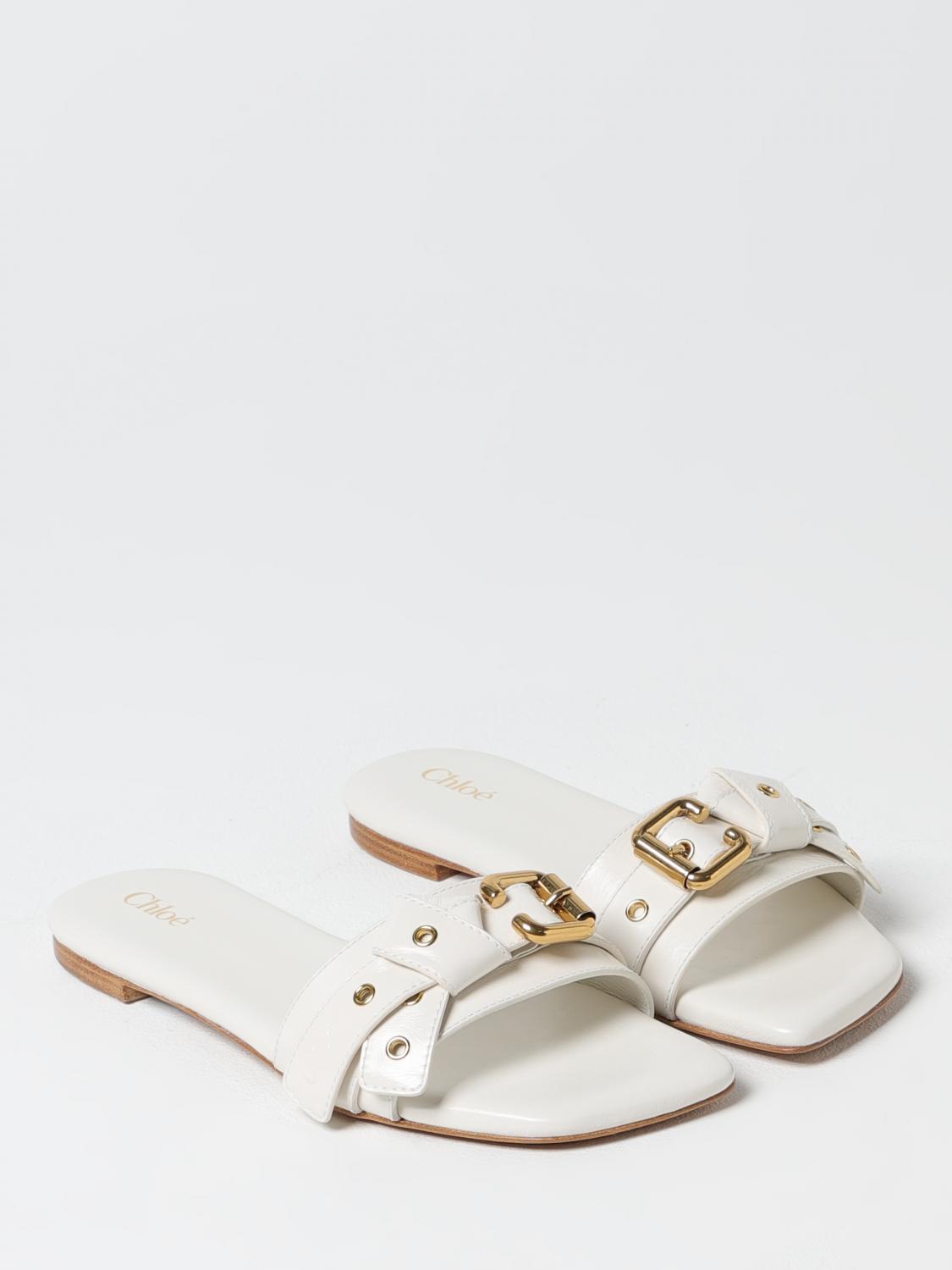 CHLOÉ FLAT SANDALS: Shoes woman ChloÉ, White - Img 2