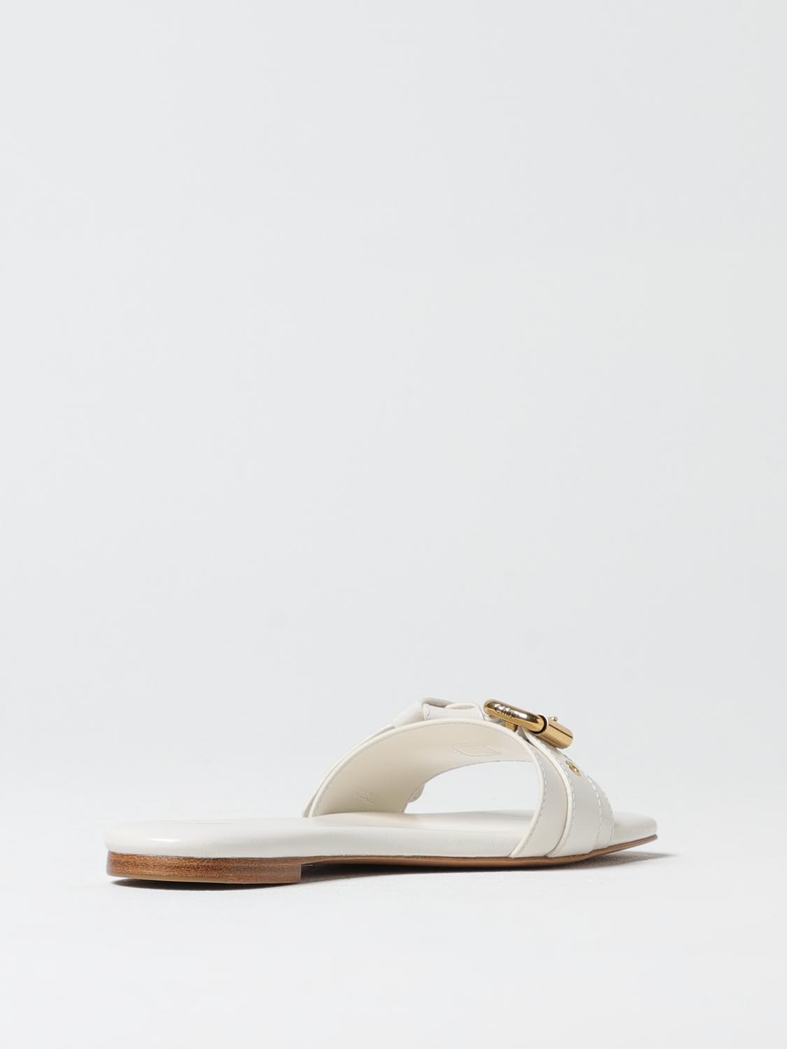 CHLOÉ FLAT SANDALS: Shoes woman ChloÉ, White - Img 3