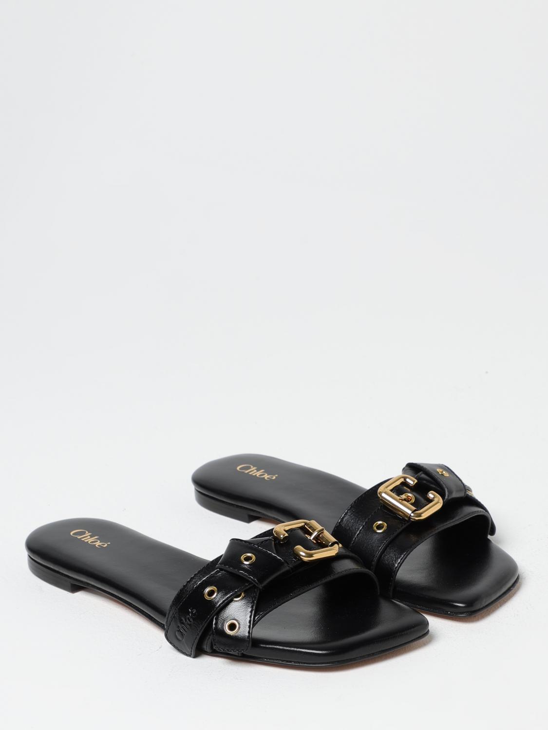 CHLOÉ FLAT SANDALS: Shoes woman ChloÉ, Black - Img 2