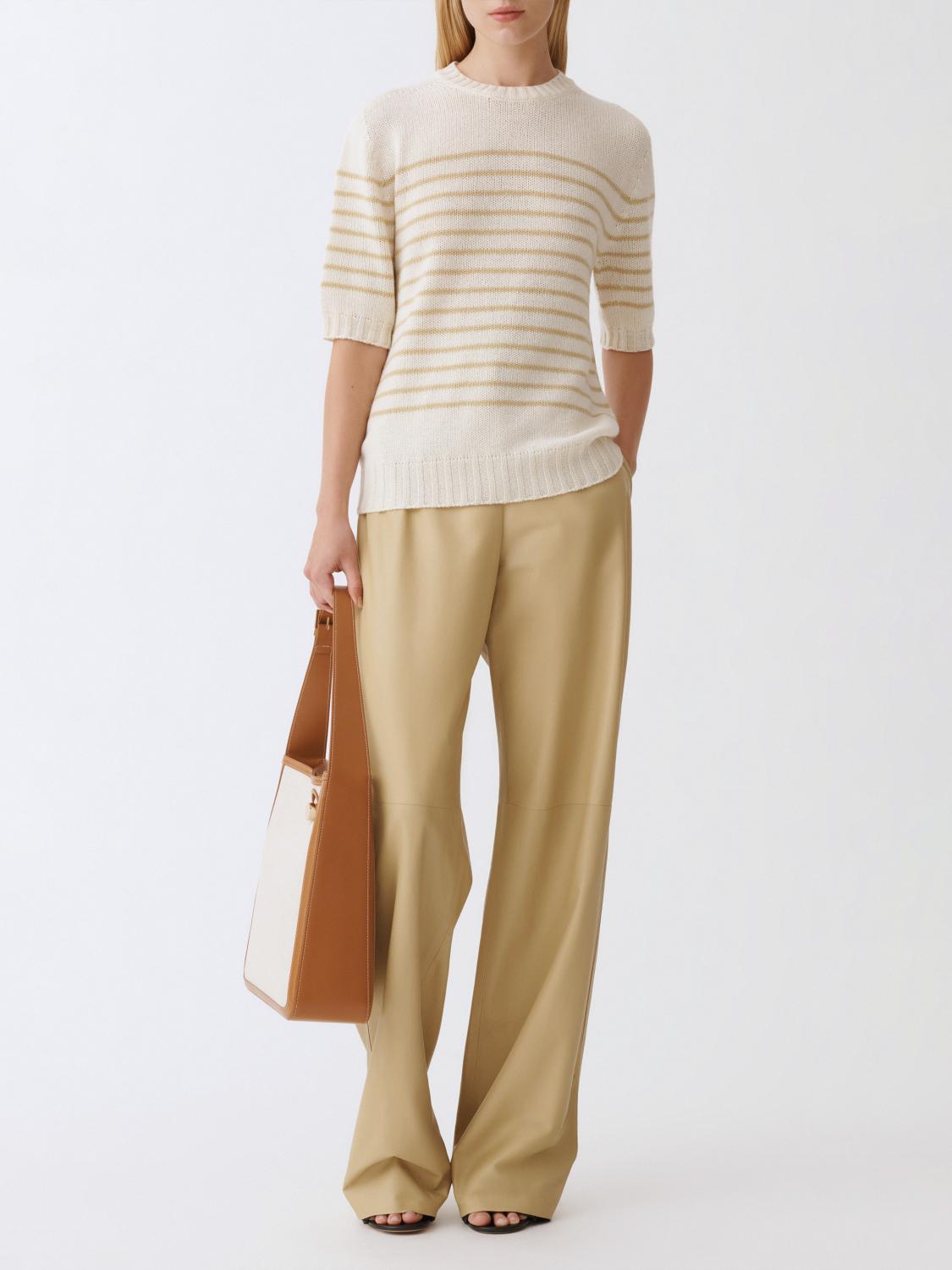 FABIANA FILIPPI MAGLIA: Maglia Fabiana Filippi in cashmere a righe , Oro - Img 2