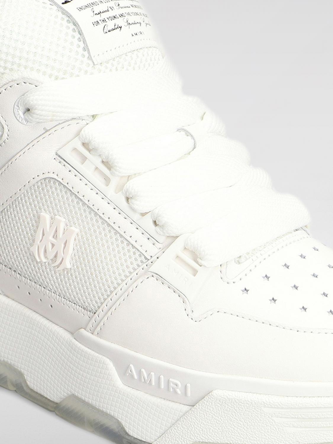 AMIRI BASKETS: Baskets MA-1 en cuir et mesh Amiri, Blanc - Img 4