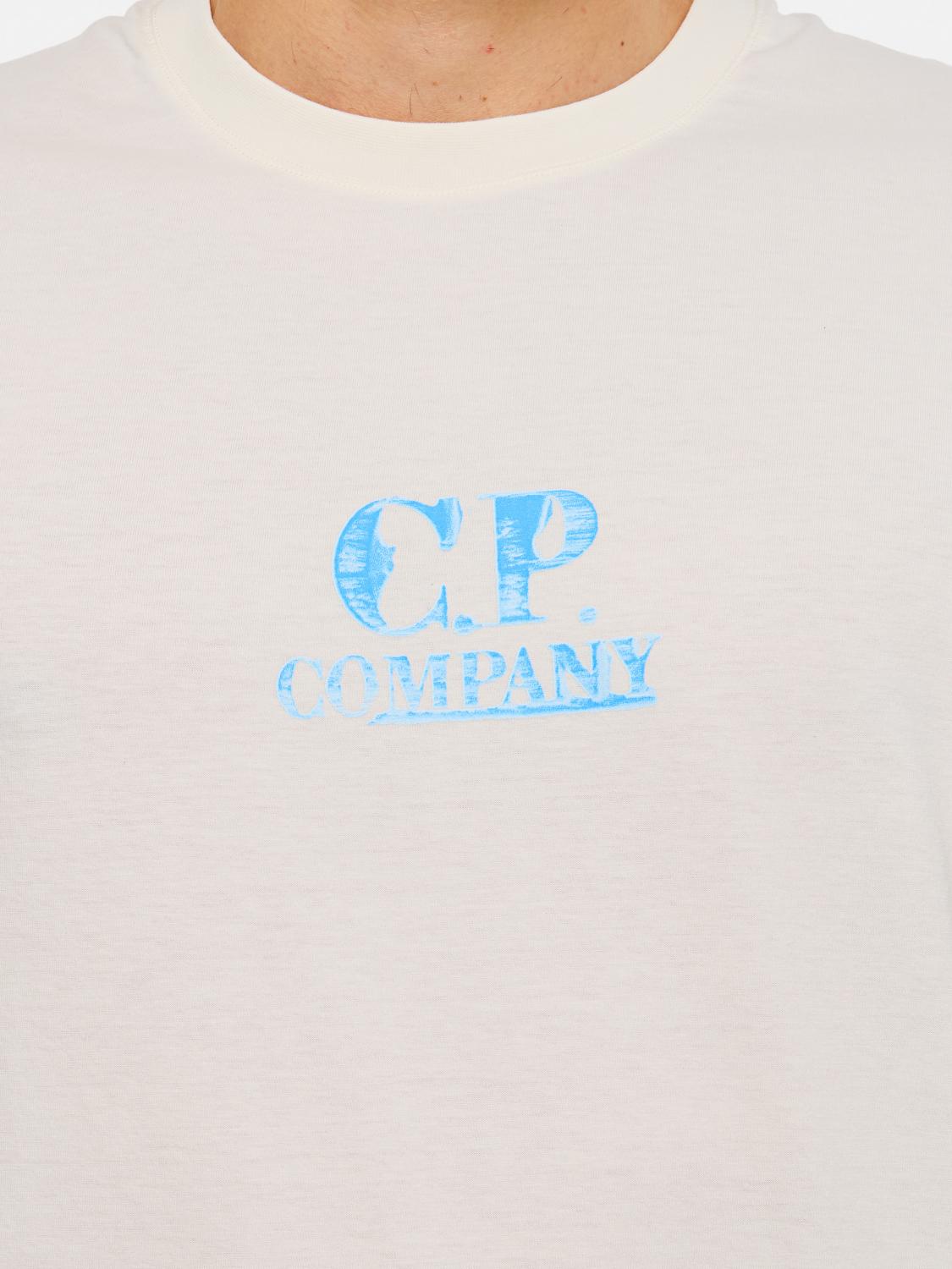 C.P. COMPANY T-SHIRT: T-shirt C.P. Company in cotone con logo , Bianco - Img 3