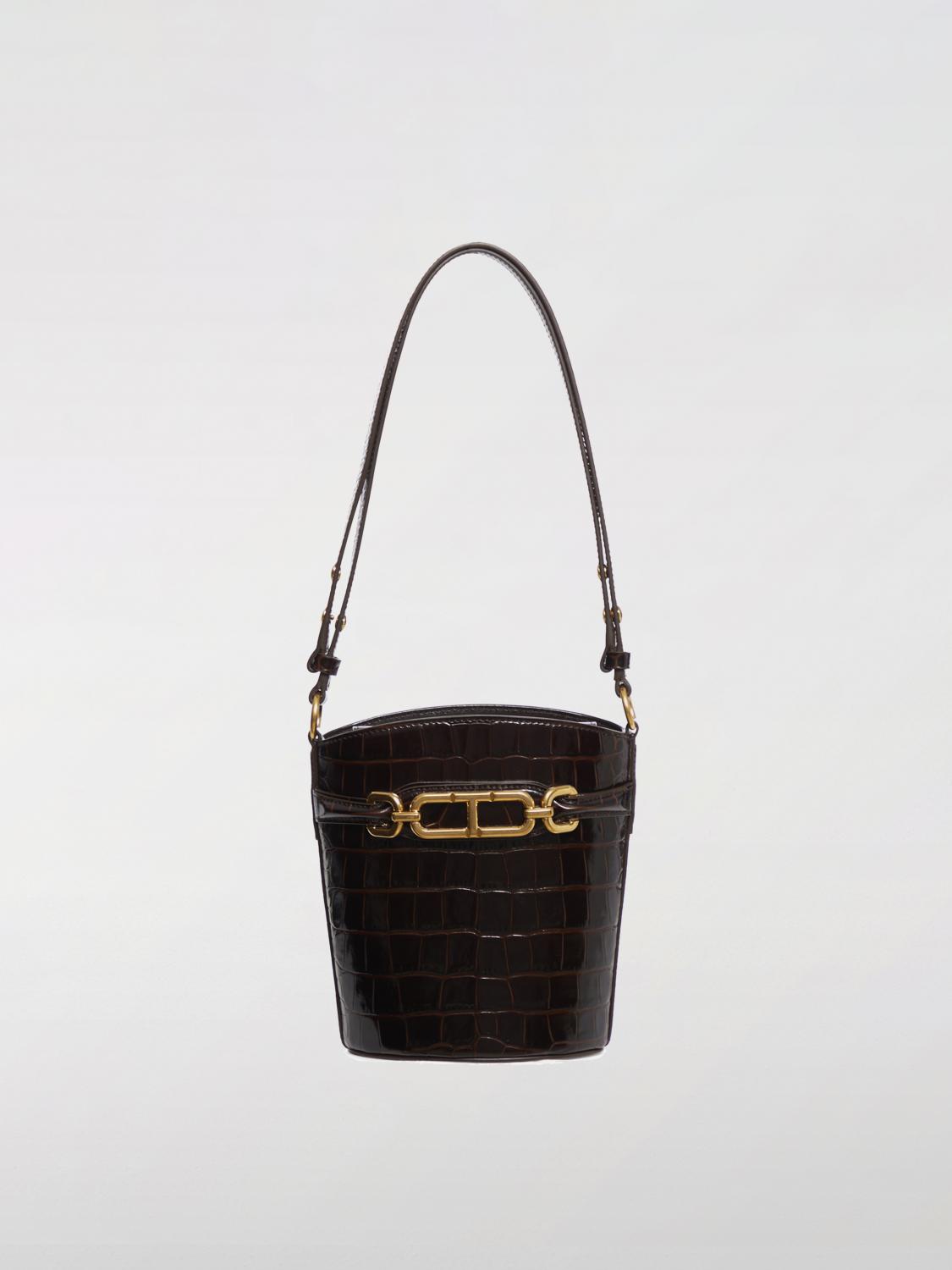 TOM FORD BORSA MINI: Borsa Whitney Tom Ford in pelle stampa cocco , Marrone - Img 1