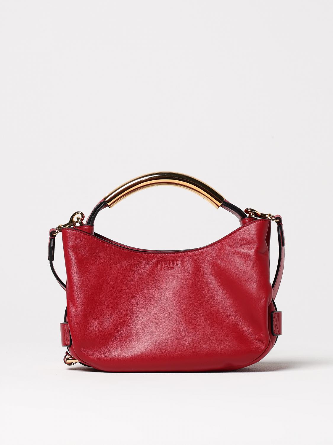 MOSCHINO COUTURE BORSA MINI: Borsa Handle Me Moschino Couture in pelle , Rosso - Img 1