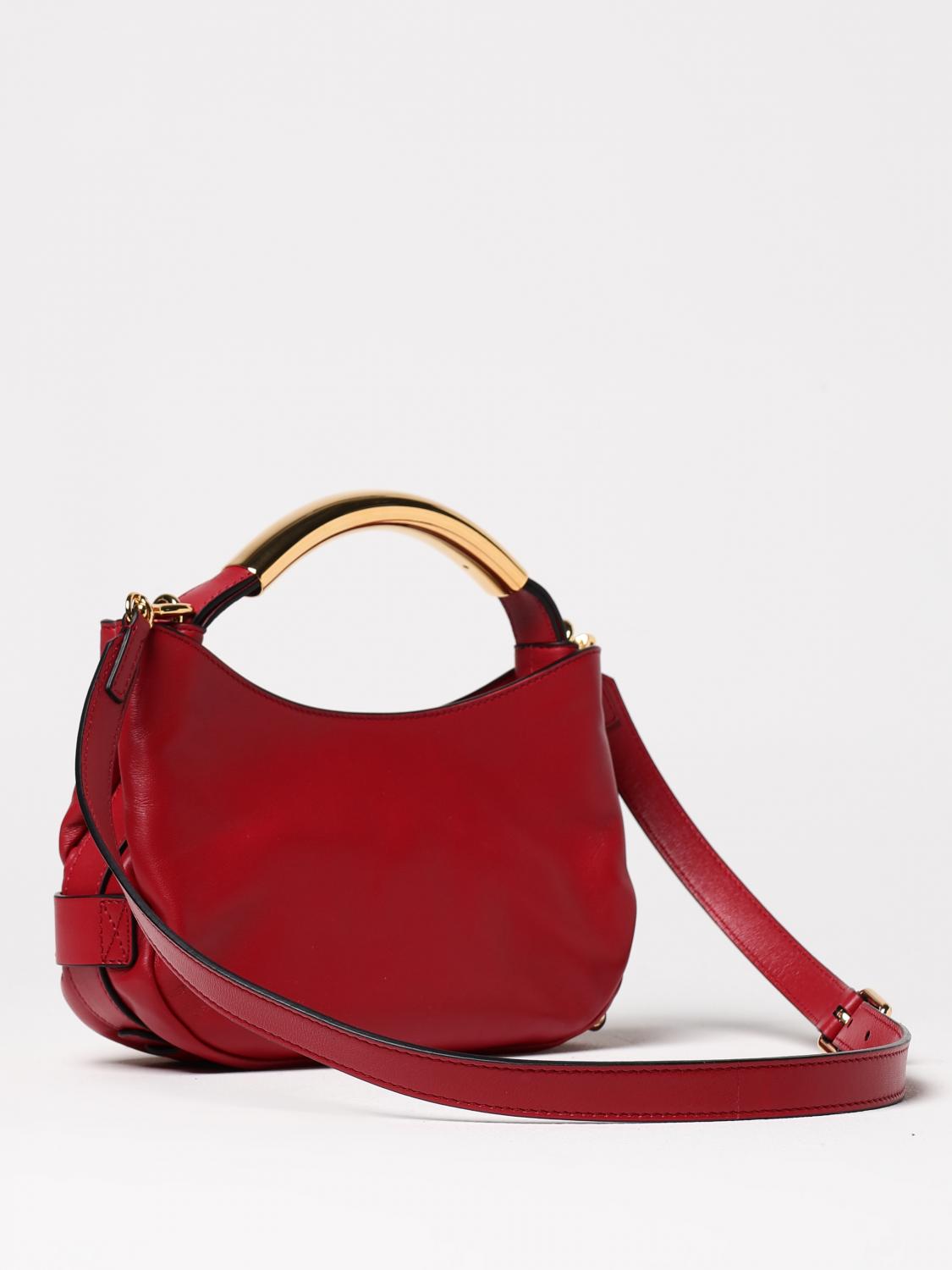 MOSCHINO COUTURE BORSA MINI: Borsa Handle Me Moschino Couture in pelle , Rosso - Img 3