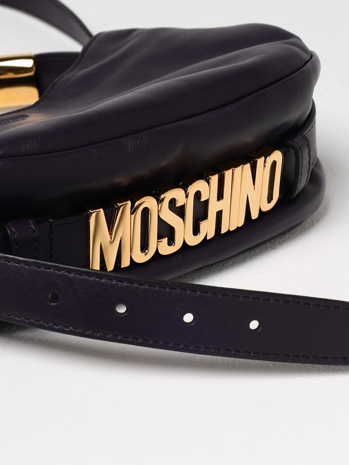 MOSCHINO COUTURE BORSA MINI: Borsa Handle Me Moschino Couture in pelle , Viola - Img 4