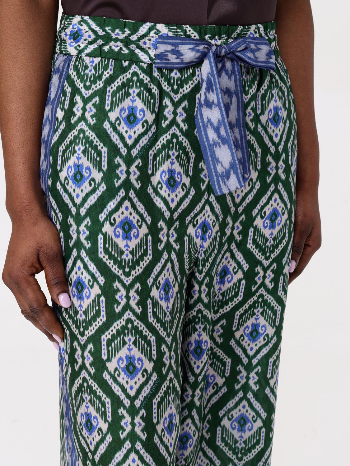 ZIMMERMANN PANTALONI: Pantalone Zimmermann in seta stampata , Blue - Img 3