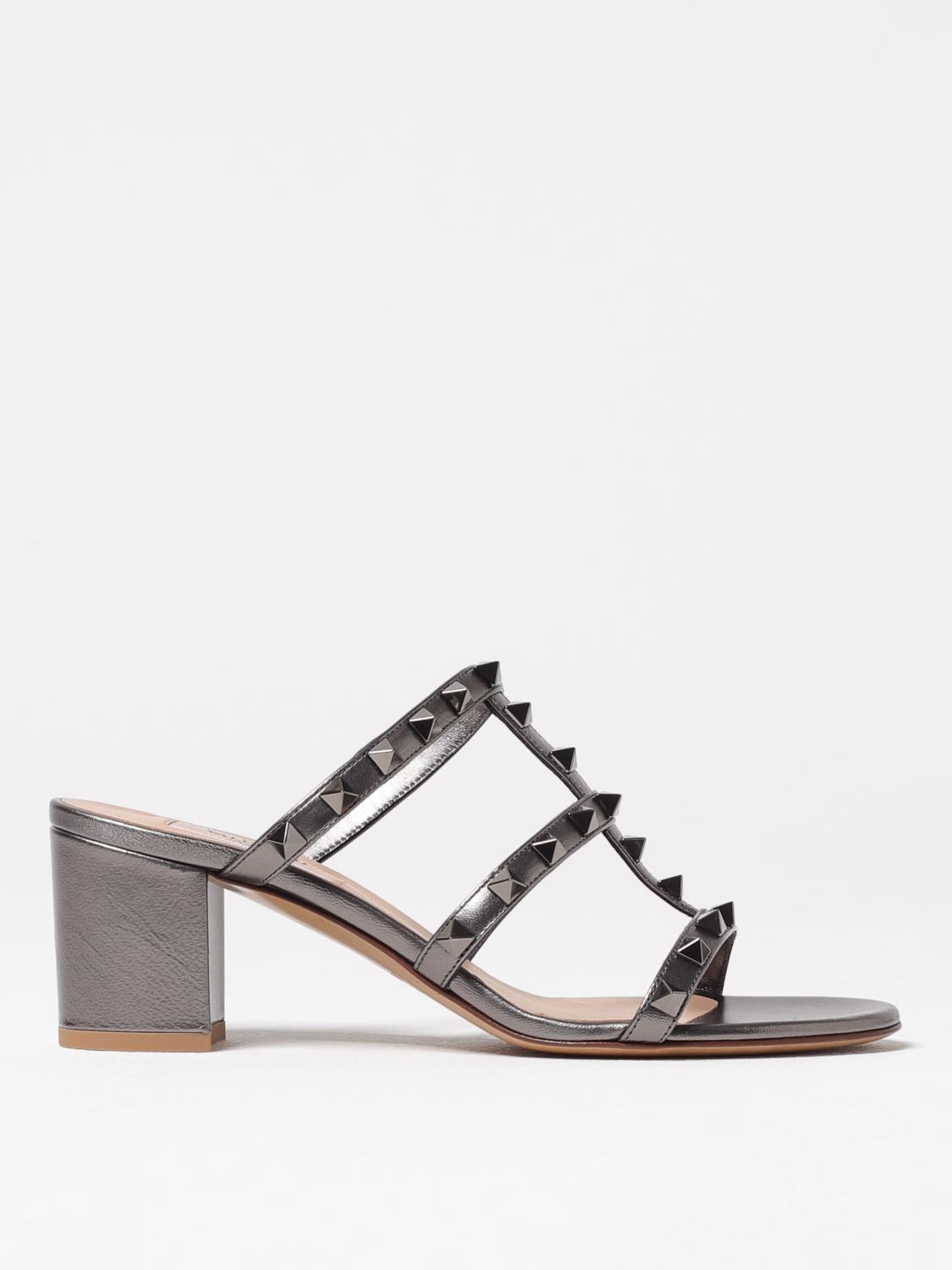 VALENTINO GARAVANI HEELED SANDALS: Heeled sandals woman Valentino Garavani, Grey - Img 1