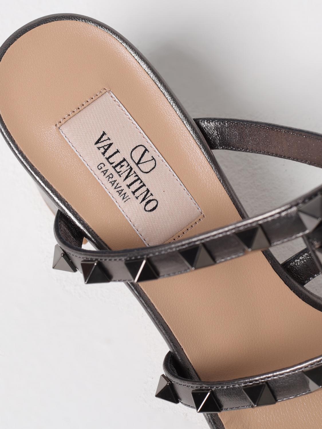 VALENTINO GARAVANI HEELED SANDALS: Heeled sandals woman Valentino Garavani, Grey - Img 4