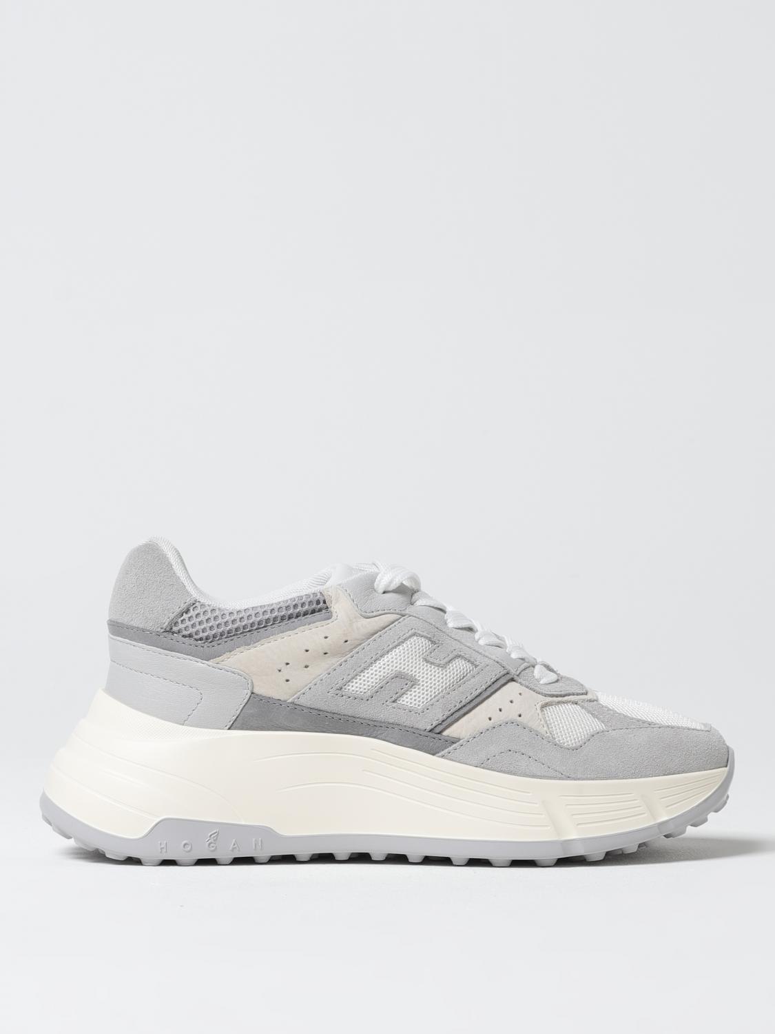 HOGAN SNEAKERS: Sneakers H669 Hogan in pelle e mesh , Grigio - Img 1