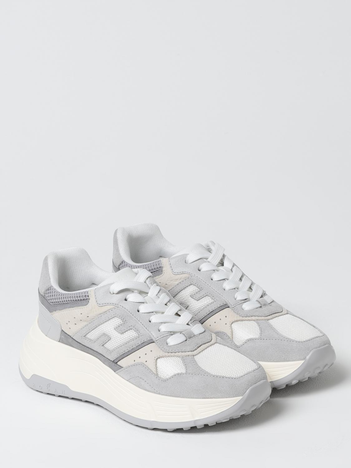 HOGAN SNEAKERS: Sneakers H669 Hogan in pelle e mesh , Grigio - Img 2